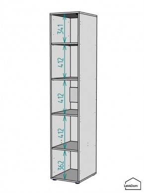 Шкаф Linnea MHR-1-2 2050х400х510 (Белый-М 11.1.1) в Менделеевске - mendeleevsk.mebel24.online | фото 3