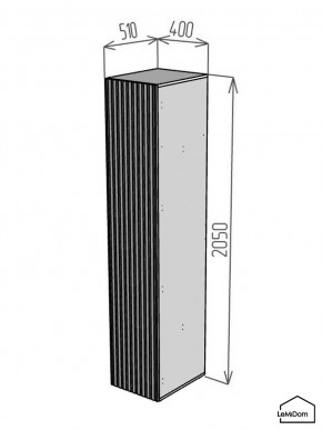 Шкаф Linnea MHR-1PO-3 2050х400х510 (Белый-М 11.1.2) в Менделеевске - mendeleevsk.mebel24.online | фото 2