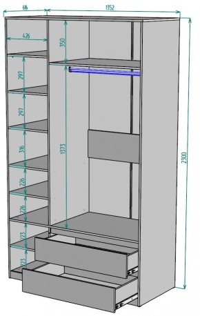 Шкаф Мальта H216 в Менделеевске - mendeleevsk.mebel24.online | фото 2