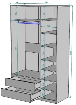 Шкаф Мальта H217 в Менделеевске - mendeleevsk.mebel24.online | фото 2