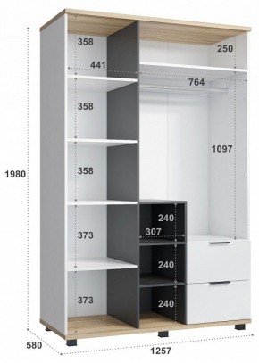 Шкаф платяной СкайЛайт СЛ-03К в Менделеевске - mendeleevsk.mebel24.online | фото 5