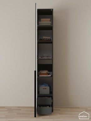 Шкаф с антресолью Linnea MHR-1A-4 2450х400х510 (Графит-М 11.1.25) в Менделеевске - mendeleevsk.mebel24.online | фото 4