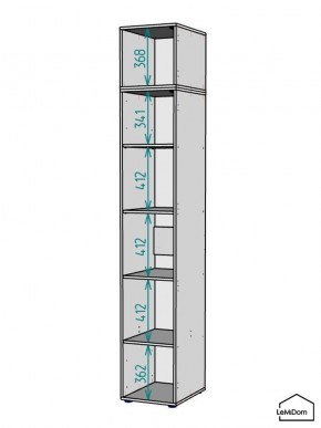 Шкаф с антресолью Linnea MHR-1POA-2 2450х400х510 (Белый-М 11.1.2) в Менделеевске - mendeleevsk.mebel24.online | фото 3