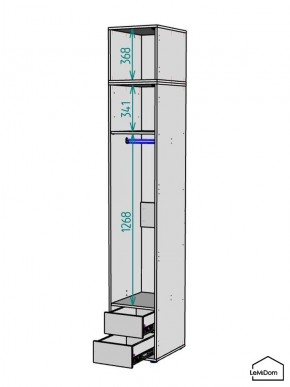 Шкаф с антресолью Linnea MHR-1POA-3 2450х400х510 (Белый-М 11.1.2) в Менделеевске - mendeleevsk.mebel24.online | фото 3