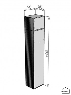Шкаф с антресолью Linnea MHR-1POA-4 2450х400х510 (Белый-М 11.1.2) в Менделеевске - mendeleevsk.mebel24.online | фото 2
