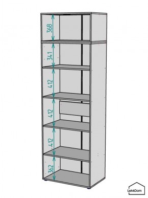 Шкаф с антресолью Linnea MHR-2A-2 2450х800х510 (ДВ-М 11.1.25) в Менделеевске - mendeleevsk.mebel24.online | фото 3