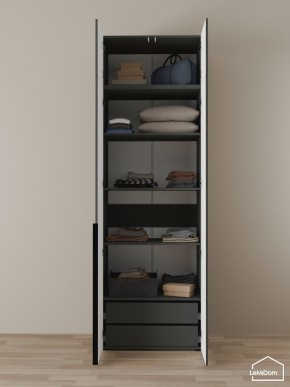 Шкаф с антресолью Linnea MHR-2A-3 2450х800х510 (Графит-М 11.1.25) в Менделеевске - mendeleevsk.mebel24.online | фото 5