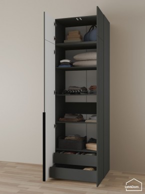 Шкаф с антресолью Linnea MHR-2A-3 2450х800х510 (Графит-М 11.1.25) в Менделеевске - mendeleevsk.mebel24.online | фото 6
