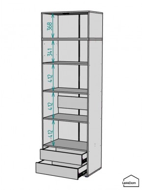 Шкаф с антресолью Linnea MHR-2A-4 2450х800х510 (ДВ-М 11.1.25) в Менделеевске - mendeleevsk.mebel24.online | фото 3