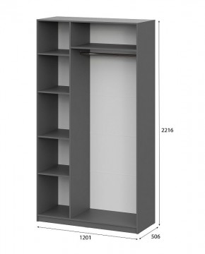 Шкаф ШК-5 (1200) Графит серый в Менделеевске - mendeleevsk.mebel24.online | фото 5