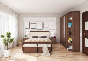 Спальный гарнитур Ливорно орех в Менделеевске - mendeleevsk.mebel24.online | фото