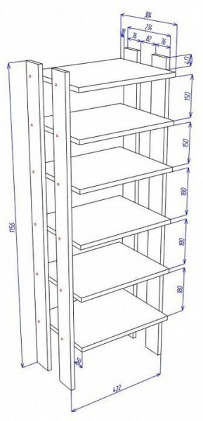 Стеллаж для обуви Cross СТЕЛ1 в Менделеевске - mendeleevsk.mebel24.online | фото 3
