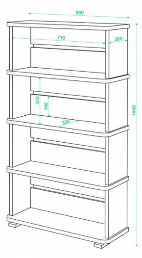 Стеллаж Домино СБ-25/4 в Менделеевске - mendeleevsk.mebel24.online | фото 3