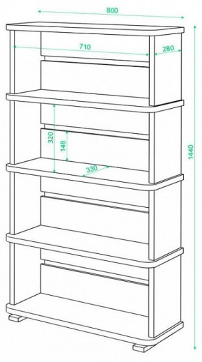 Стеллаж Домино СБ-25/4 в Менделеевске - mendeleevsk.mebel24.online | фото 2