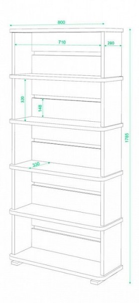 Стеллаж Домино СБ-25/5 в Менделеевске - mendeleevsk.mebel24.online | фото 2