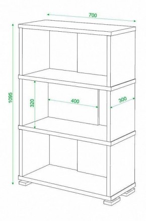 Стеллаж книжный Домино нельсон СБ-10_3 в Менделеевске - mendeleevsk.mebel24.online | фото 3