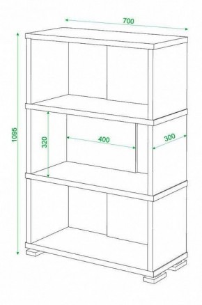 Стеллаж книжный Домино нельсон СБ-10_3 в Менделеевске - mendeleevsk.mebel24.online | фото 2