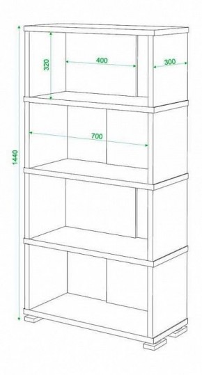 Стеллаж книжный Домино СБ-10_4 в Менделеевске - mendeleevsk.mebel24.online | фото 2