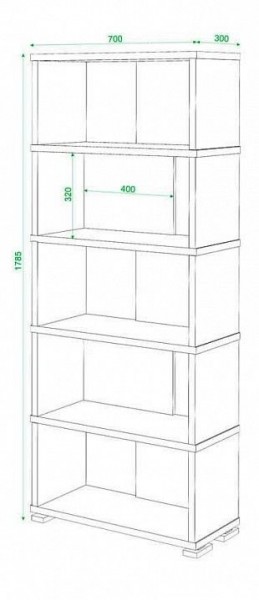 Стеллаж книжный Домино СБ-10_5 в Менделеевске - mendeleevsk.mebel24.online | фото 3