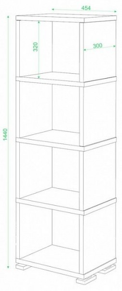 Стеллаж-колонка Домино СБ-15/4 в Менделеевске - mendeleevsk.mebel24.online | фото 2