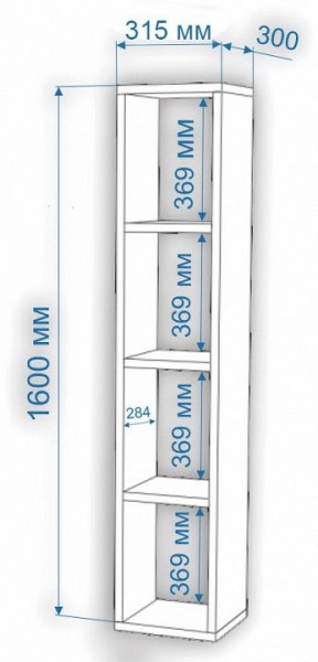 Стеллаж-колонка Нобиле СтлУ в Менделеевске - mendeleevsk.mebel24.online | фото 2