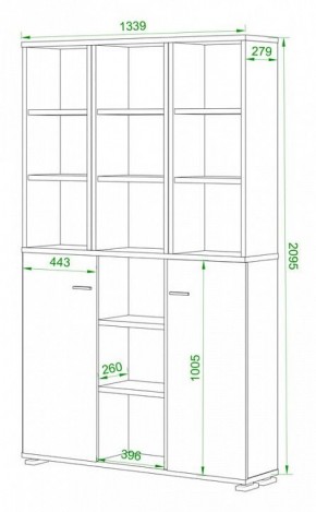 Стеллаж комбинированный Домино нельсон ПУ-40-6 в Менделеевске - mendeleevsk.mebel24.online | фото 2