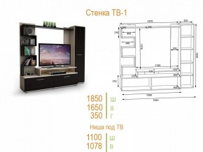 Стенка для гостиной ТВ-1 в Менделеевске - mendeleevsk.mebel24.online | фото 2