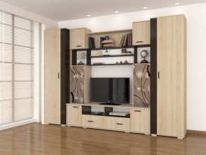 Стенка Оскар-18-1 дуб сонома-венге в Менделеевске - mendeleevsk.mebel24.online | фото
