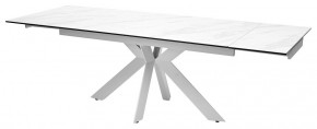 Стол BELLUNO 160 MARBLES KL-99 Белый мрамор матовый, итальянская керамика/ белый каркас, ®DISAUR в Менделеевске - mendeleevsk.mebel24.online | фото 6