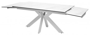Стол BELLUNO 160 MARBLES KL-99 Белый мрамор матовый, итальянская керамика/ белый каркас, ®DISAUR в Менделеевске - mendeleevsk.mebel24.online | фото 7
