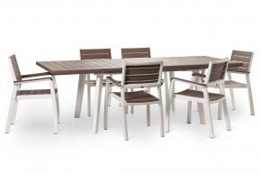 Стол Гармония раздвижной (Harmony Extendable) белый-капучино в Менделеевске - mendeleevsk.mebel24.online | фото 6