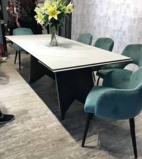 Стол IVAR 180 MARBLES KL-99 Белый мрамор, итальянская керамика/серый, ®DISAUR в Менделеевске - mendeleevsk.mebel24.online | фото 6
