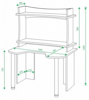 Стол компьютерный Домино lite СКЛ-Игр120 в Менделеевске - mendeleevsk.mebel24.online | фото 2