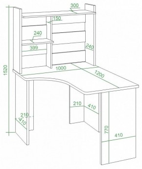 Стол компьютерный Домино Lite СКЛ-Угл120+НКЛ-100 в Менделеевске - mendeleevsk.mebel24.online | фото 2