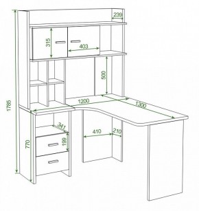 Стол компьютерный Домино Lite СКЛ-Угл130+НКЛХ-120 в Менделеевске - mendeleevsk.mebel24.online | фото 2