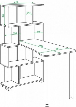Стол компьютерный Домино нельсон СЛ-5-4СТ-2+БД+БЯ в Менделеевске - mendeleevsk.mebel24.online | фото 2