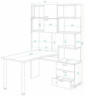 Стол компьютерный Домино СР-500М/190 в Менделеевске - mendeleevsk.mebel24.online | фото 2