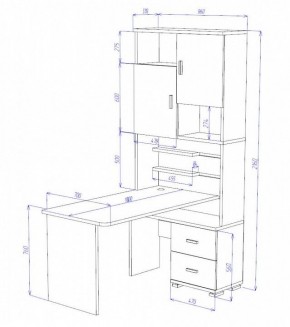 Стол компьютерный Домино СР-720/180 в Менделеевске - mendeleevsk.mebel24.online | фото 2