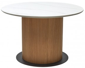 Стол MESA D120 цвет БЕЛЫЙ МРАМОР M326 / Каркас OAK, ®DISAUR в Менделеевске - mendeleevsk.mebel24.online | фото 9