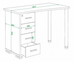 Стол письменный Домино СКМ-50 в Менделеевске - mendeleevsk.mebel24.online | фото 6