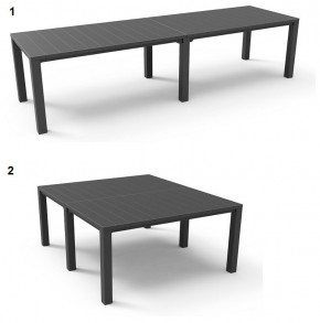 Стол раскладной Джули (Julie Double table 2 configurations) Графит в Менделеевске - mendeleevsk.mebel24.online | фото