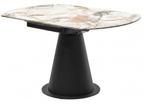 Стол TERAMO 135 GLOSS GRAND JADE SOLID CERAMIC, керамика, поворотн.механизм / Черный каркас, ®DISAUR в Менделеевске - mendeleevsk.mebel24.online | фото 10