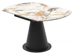 Стол TERAMO 135 GLOSS GRAND JADE SOLID CERAMIC, керамика, поворотн.механизм / Черный каркас, ®DISAUR в Менделеевске - mendeleevsk.mebel24.online | фото 11