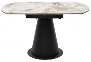 Стол TERAMO 135 GLOSS GRAND JADE SOLID CERAMIC, керамика, поворотн.механизм / Черный каркас, ®DISAUR в Менделеевске - mendeleevsk.mebel24.online | фото 16