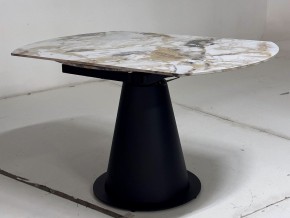 Стол TERAMO 135 GLOSS GRAND JADE SOLID CERAMIC, керамика, поворотн.механизм / Черный каркас, ®DISAUR в Менделеевске - mendeleevsk.mebel24.online | фото 9