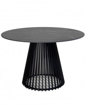 Стол TERNI 120 MATT BLACK MARBLE SOLID CERAMIC Черный мрамор матовый, керамика /Черн.каркас, ®DISAUR в Менделеевске - mendeleevsk.mebel24.online | фото 3