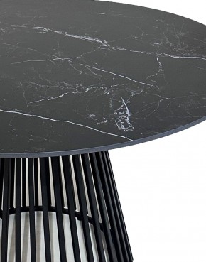 Стол TERNI 120 MATT BLACK MARBLE SOLID CERAMIC Черный мрамор матовый, керамика /Черн.каркас, ®DISAUR в Менделеевске - mendeleevsk.mebel24.online | фото 4