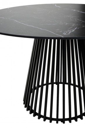 Стол TERNI 120 MATT BLACK MARBLE SOLID CERAMIC Черный мрамор матовый, керамика /Черн.каркас, ®DISAUR в Менделеевске - mendeleevsk.mebel24.online | фото 5