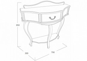 Стол туалетный Джульетта в Менделеевске - mendeleevsk.mebel24.online | фото 2