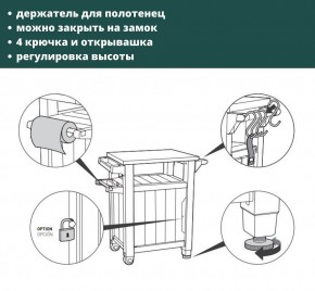 Столик для барбекю 105л (Unity 105L) графит в Менделеевске - mendeleevsk.mebel24.online | фото 5